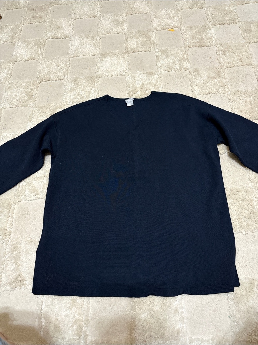 Chico's Navy V-Neck Sweater